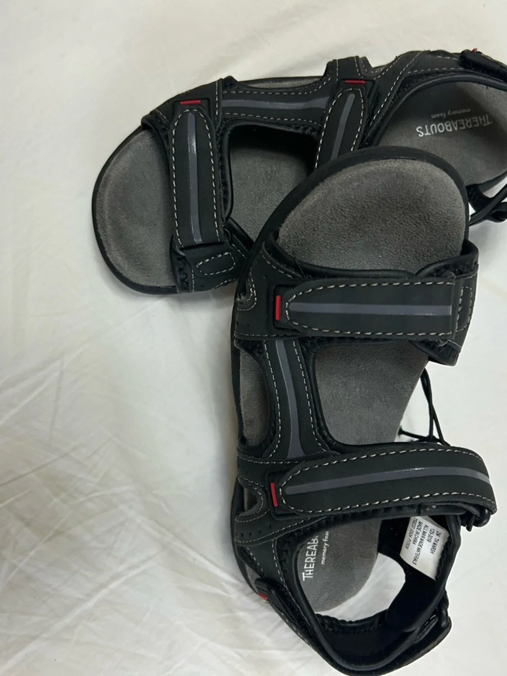 Thereabouts Kids' Black Sport Sandals - Adjustable Comfort Straps